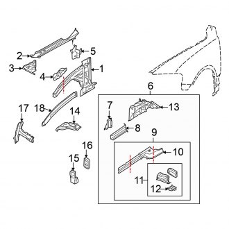 Volkswagen OE - Fender - Structural Components & Rails