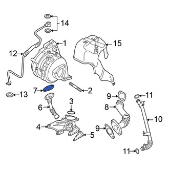 Volkswagen OE - Turbocharger Oil Line O-Ring