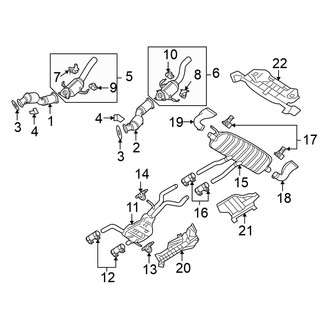 Volkswagen OE - Exhaust System - Exhaust Components (4.2L)