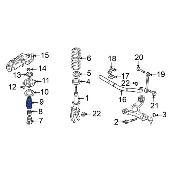 Suspension Shock Absorber Bellows