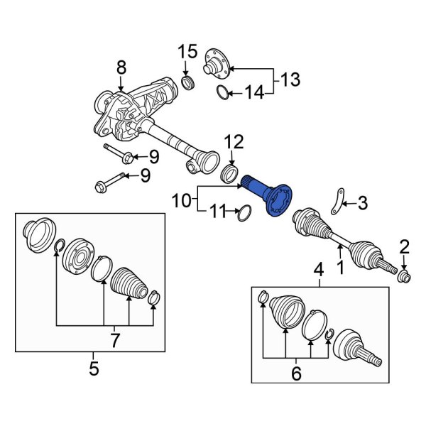 Volkswagen OE 0AA409272B Front Right Drive Axle Shaft
