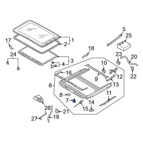 Sunroof Frame Bolt