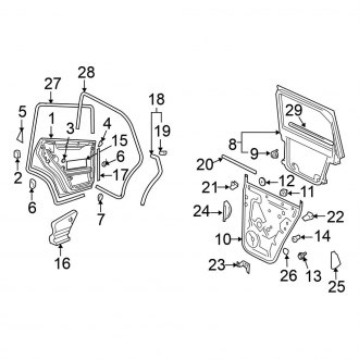 Volkswagen OE - Rear Door - Door & Components