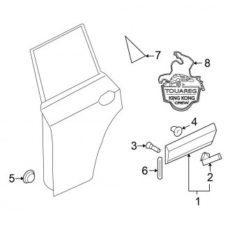 Volkswagen OE - Rear Door - Exterior Trim