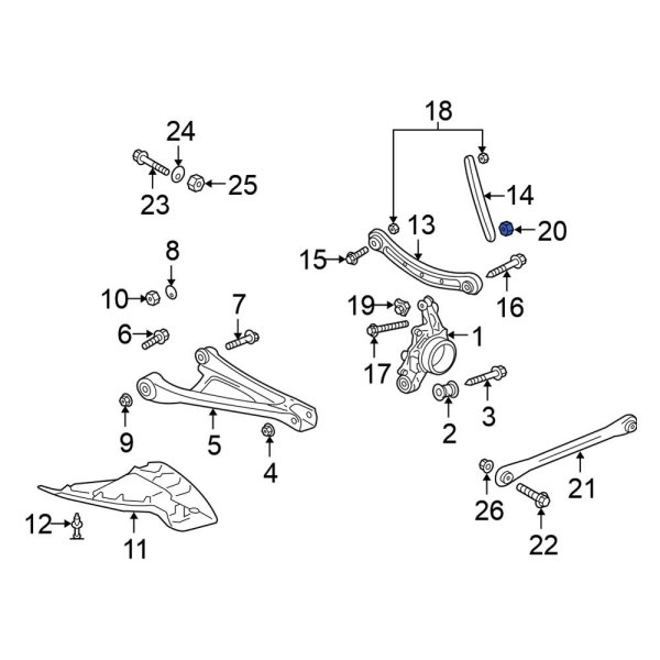 Suspension Control Arm Nut