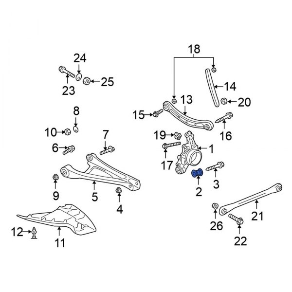 Volkswagen OE 7L0407183A Rear Suspension Knuckle Bushing