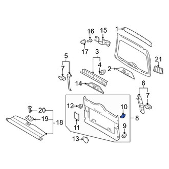 Volkswagen OE - Liftgate Trim Cover Clip