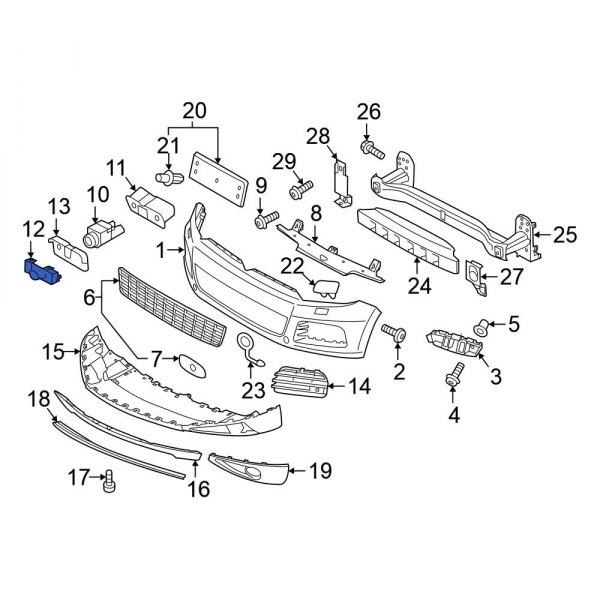 Bumper Cover Spacer Panel