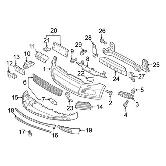Volkswagen OE - Front Bumper - Bumper & Components (Covers & Trim)
