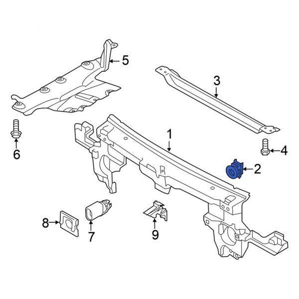 Radiator Support Tie Bar Spacer