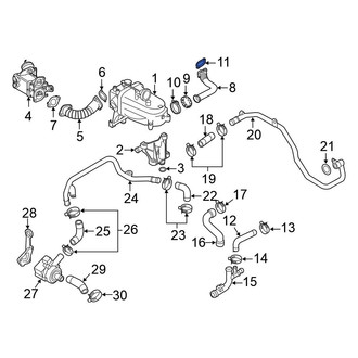 Volkswagen OE - Exhaust Gas Recirculation (EGR) Tube Gasket