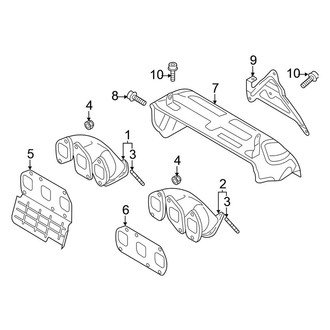 Volkswagen OE - Exhaust System - Exhaust Manifold (V6 Executive / V6 Lux / V6 Sport)