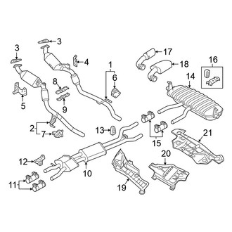 Volkswagen OE - Exhaust System - Exhaust Components (V6 Executive / V6 Lux / V6 Sport)