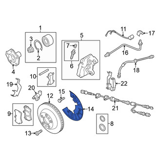 Volkswagen OE - Front Brake Dust Shield