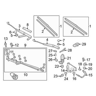 Volkswagen OE - Windshield - Wiper & Washer Components (TDI Executive / TDI Lux / TDI Sport / V6 Executive / V6 Lux / V6 Sport)