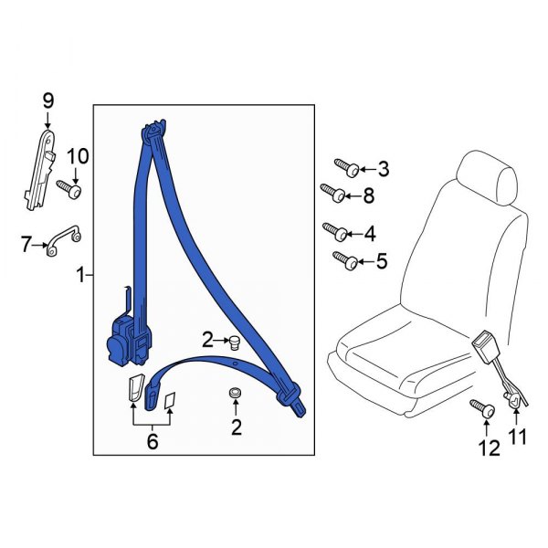 Seat Belt Lap and Shoulder Belt