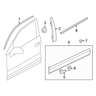 Volkswagen OE - Front Door - Exterior Trim (Diesel / Gas)