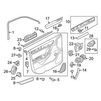 Volkswagen OE - Front Door - Interior Trim (TDI Executive / TDI Lux / TDI Sport / V6 Executive / V6 Lux / V6 Sport)