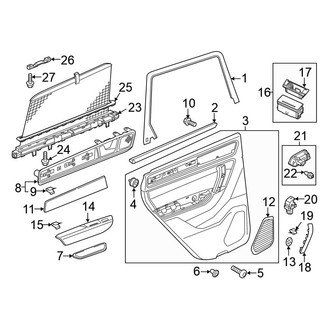 Volkswagen OE - Rear Door - Interior Trim (TDI Executive / TDI Lux / TDI Sport / V6 Executive / V6 Lux / V6 Sport)