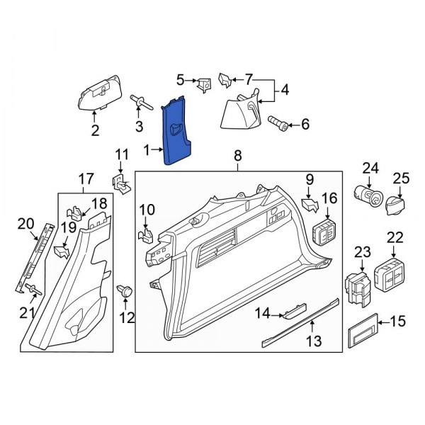 Body C-Pillar Trim Panel