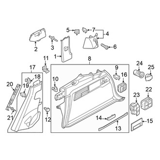 Volkswagen OE - Quarter Panel - Interior Trim (Passenger Side), (Diesel / Gas)