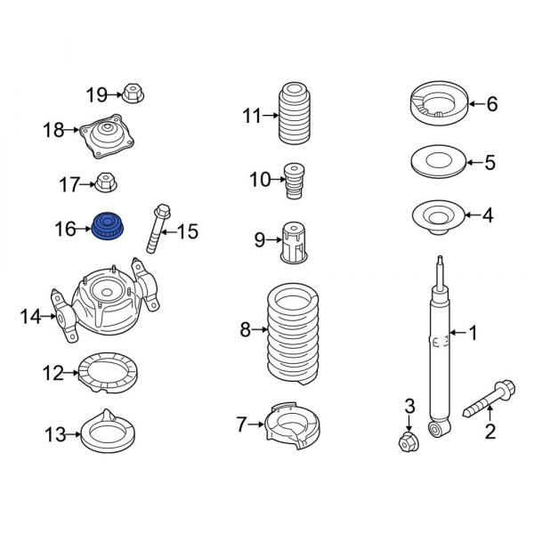 Suspension Shock Absorber Mount Washer