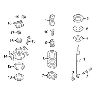 Volkswagen OE - Rear Suspension - Shocks & Components (Diesel / Gas)
