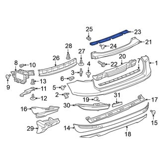 Volkswagen OE - Rear Bumper Cover Reinforcement