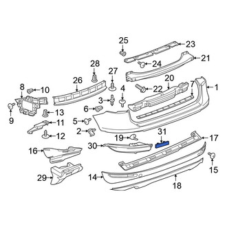 Volkswagen OE - Rear Right Inner Reflector Panel