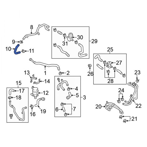 Volkswagen OE 7P0121157E - Drive Motor Inverter Coolant Line