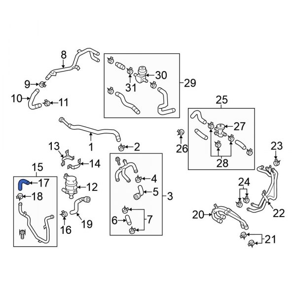 Drive Motor Inverter Coolant Line