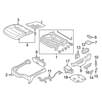 Volkswagen OE - Seats & Tracks - Front Seat Components (Seat Cushion), (FULL HYBRID EV-GAS (FHEV))