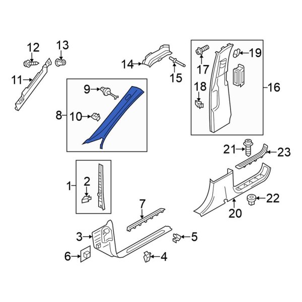 Body A-Pillar Trim Panel