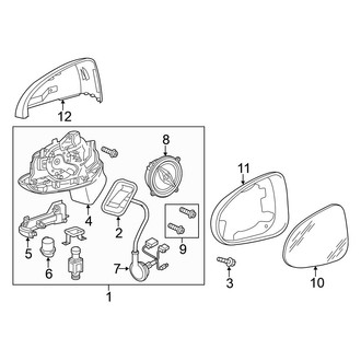 Volkswagen OE - Front Door - Outside Mirrors (FULL HYBRID EV-GAS (FHEV))