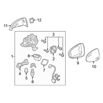 Volkswagen OE - Front Door - Outside Mirrors (FULL HYBRID EV-GAS (FHEV))