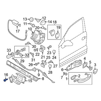 Volkswagen OE - Front Door Lock Rod Cover Bolt