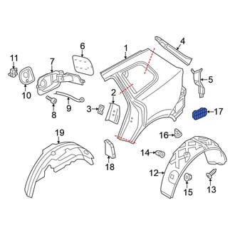 Volkswagen OE - Rear Quarter Panel Vent