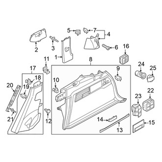 Volkswagen OE - Quarter Panel - Interior Trim (Right Side), (FULL HYBRID EV-GAS (FHEV))