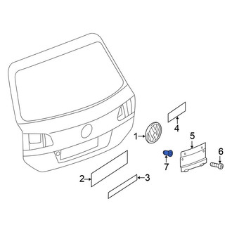Volkswagen OE - Rear License Plate Bracket Nut