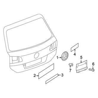 Volkswagen OE - Lift Gate - Exterior Trim (FULL HYBRID EV-GAS (FHEV))