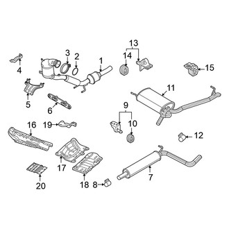 Volkswagen OE - Exhaust System - Exhaust Components (FWD)