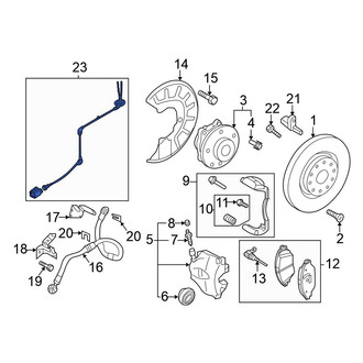 Volkswagen OE - Front Right ABS Wheel Speed Sensor Wiring Harness