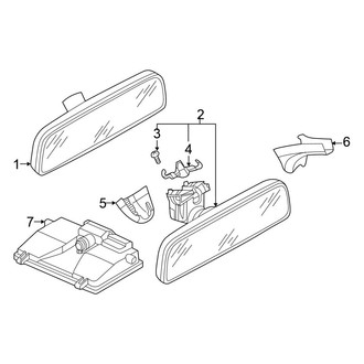 Volkswagen OE - Windshield - Inside Mirrors (W/O Auto-Dim), (S / SE / SE Black)