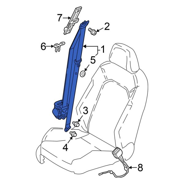 Seat Belt Lap and Shoulder Belt