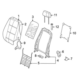 Volkswagen OE - Seats & Tracks - Front Seat Components (Passenger Side Seat Back Components)