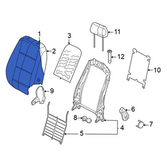 Volkswagen OE - Front Left Seat Back Cushion Cover