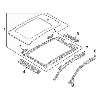 Volkswagen OE - Roof & Components (With Sunroof), (SE / SE Black / SEL)