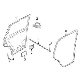 Volkswagen OE - Rear Door - Door & Components