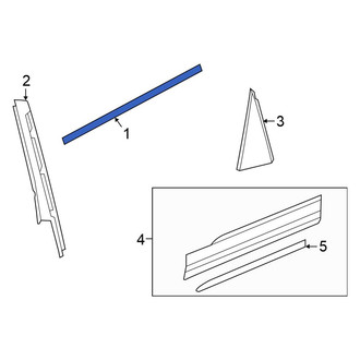 Volkswagen OE - Rear Left Door Belt Molding