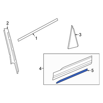 Volkswagen OE - Rear Right Door Molding
